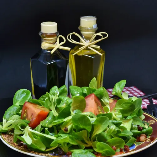 Bottles of hazelnut and walnut oil